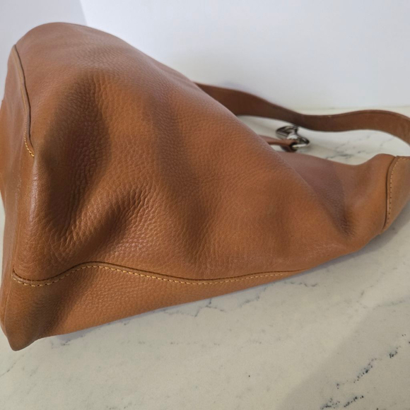 Women's Dooney & Bourke Medium Annalisa Pebbled Leather Lock Sac Hobo Bag - Picture 9 of 12